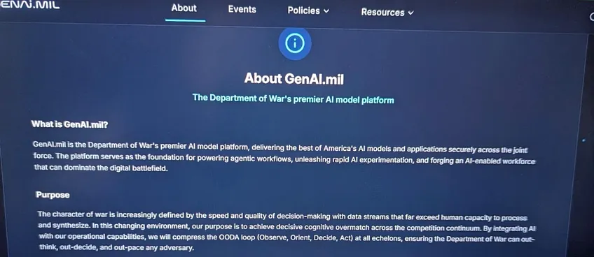 GENAI.MIL about screenshot